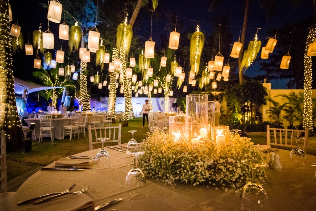 Beach mandap at a luxury destination wedding
